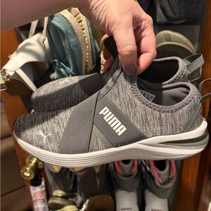 Puma Charcoal Slip-On Sneakers